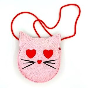NWT | Cat & Jack | Straw Cat Purse | Pink